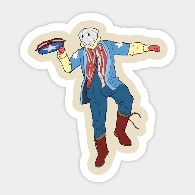 Catain Amummerica Sticker by KyleCallahanPhotography